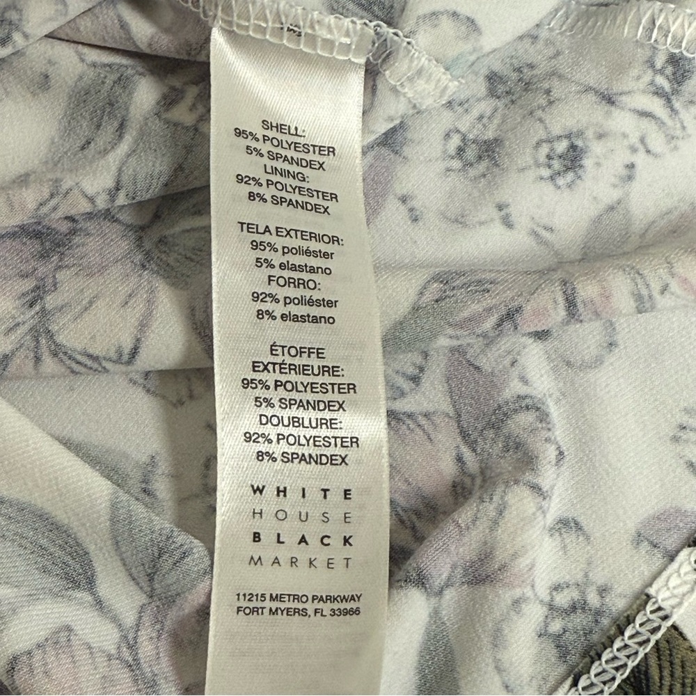 White House Black Market XS Floral Tiered Halter Tank Top Blouse Summer Chic - Picture 6 of 7
